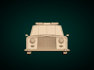 low poly police car 01 Modelo 3D