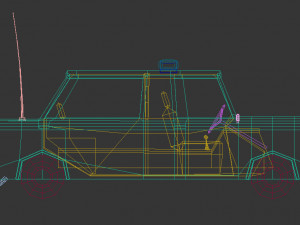 low poly police car 01 Modelo 3D
