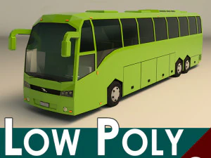 pullman low poly 01 Modello 3D