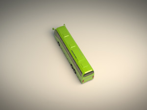 low poly coach bus 01 3D Model
