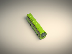low poly coach bus 01 3D Model