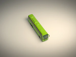 low poly coach bus 01 3D Model