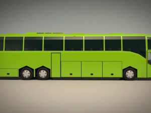 low poly coach bus 01 3D Model