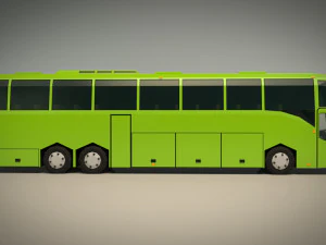 low poly coach bus 01 3D Model
