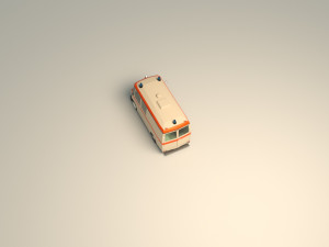 low poly ambulance 01 3D Модель