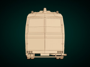 low poly ambulance 01 3D Модель
