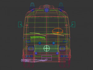 low poly ambulance 01 3D Модель