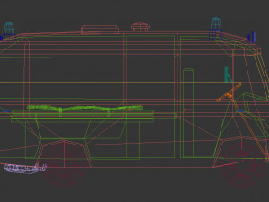 low poly ambulance 01 3D Модель