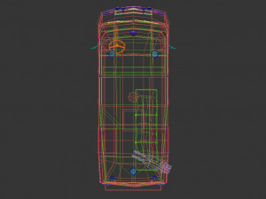low poly ambulance 01 3D Модель