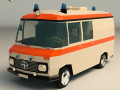 low poly ambulance 01 3D मॉडल