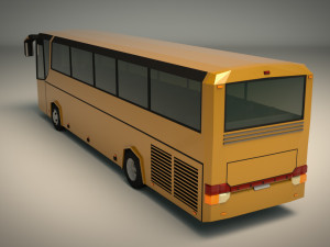 low poly coach bus 02 Modelo 3D