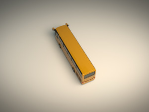 low poly coach bus 02 Modelo 3D