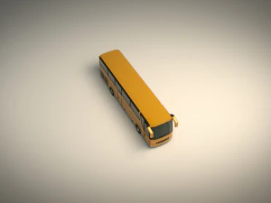 low poly coach bus 02 3D Model