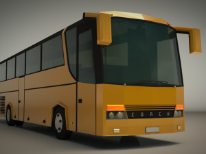 low poly coach bus 02 Modelo 3D