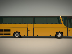 low poly coach bus 02 Modelo 3D