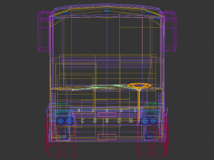 low poly coach bus 02 Modelo 3D