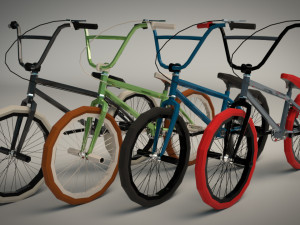 low poly bmx bike 3D Model