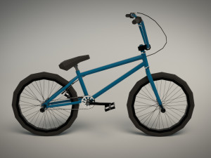 low poly bmx bike 3D Model
