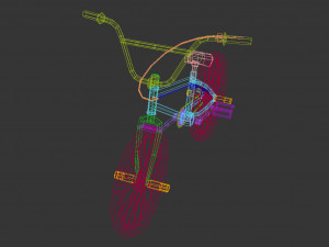 low poly bmx bike 3D Model