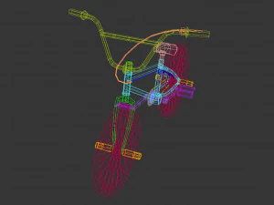 low poly bmx bike 3D Model