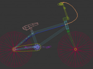 low poly bmx bike 3D Model