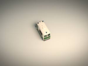 low poly police van 01 3D Модель