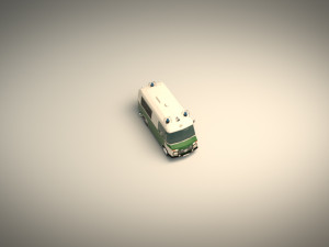 low poly police van 01 3D Модель