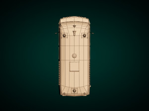 low poly police van 01 3D Модель