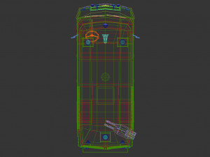 low poly police van 01 3D Модель