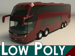 Low-Poly-Reisebus 03 3D Modell