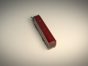 low poly coach bus 03 Modello 3D