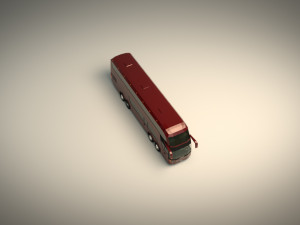 low poly coach bus 03 Modello 3D