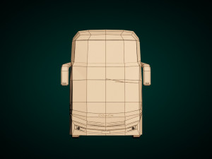low poly coach bus 03 Modello 3D