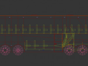 low poly coach bus 03 Modello 3D