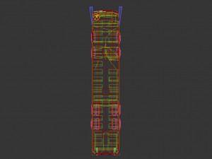 low poly coach bus 03 Modello 3D