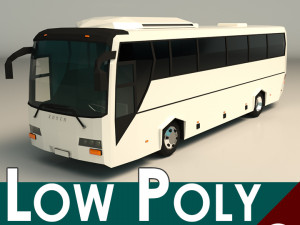 low poly coach bus 04 3D Model