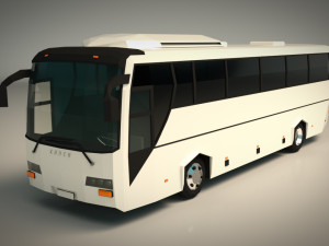 low poly coach bus 04 3D Model