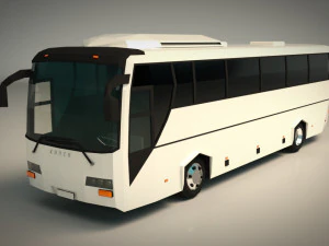 low poly coach bus 04 3D Model