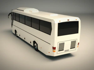 low poly coach bus 04 3D Model