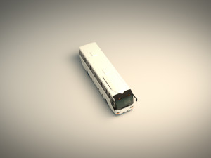 low poly coach bus 04 3D Model