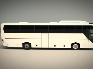 low poly coach bus 04 3D Model