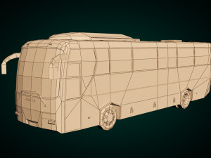low poly coach bus 04 3D Model