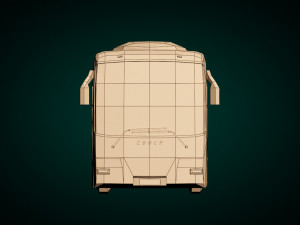 low poly coach bus 04 3D Model