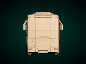 low poly coach bus 04 3D Model