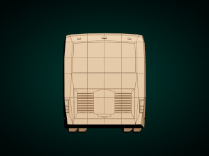 low poly coach bus 04 3D Model