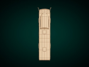 low poly coach bus 04 3D Model