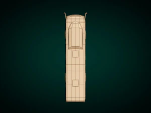 low poly coach bus 04 3D Model