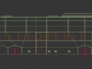 low poly coach bus 04 3D Model