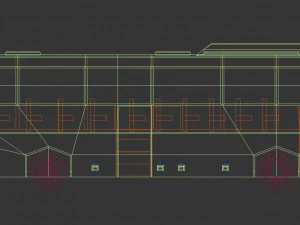 low poly coach bus 04 3D Model