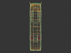 low poly coach bus 04 3D Model